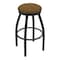 Holland Bar Stool Co 30" Swivel Bar Stool, Black Wrinkle, Canter Saddle Seat 80230BW012 - alternate 1